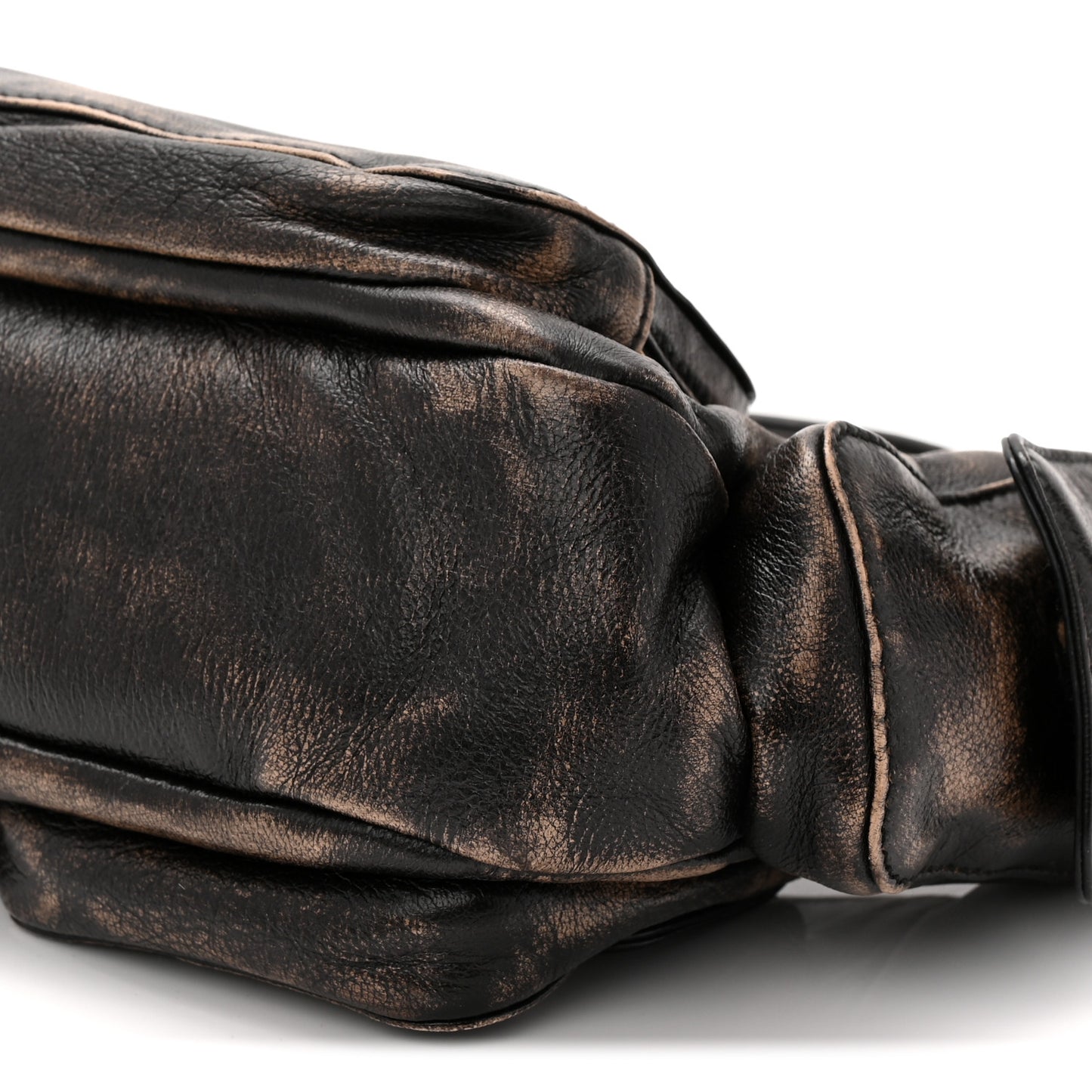 Distressed Nappa Pocket Bag Sand Coffee