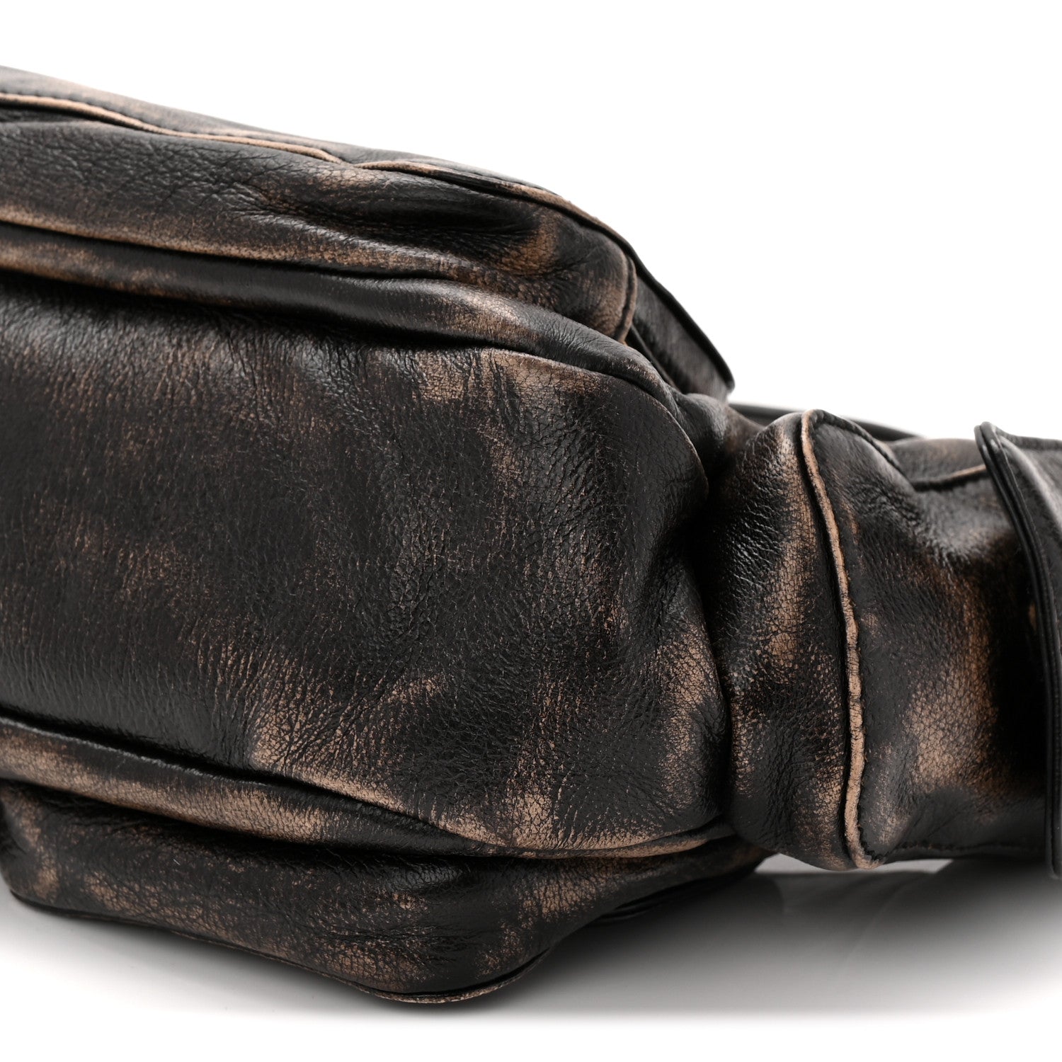 Miu Miu Distressed Nappa Pocket Bag Sand Coffee 9 of 9