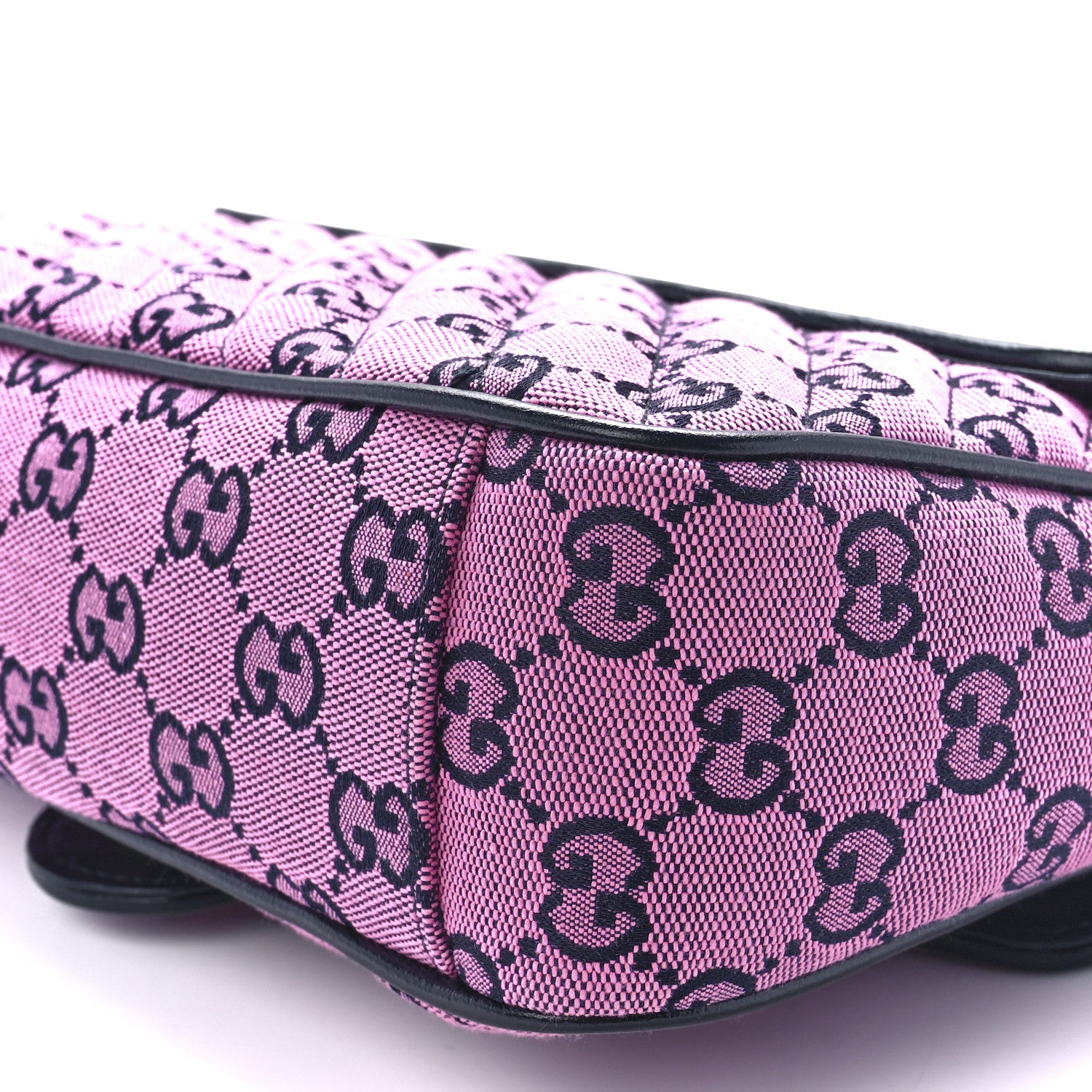 Gucci Monogram Multicolor Matelasse Diagonal Small GG Marmont Shoulder Bag Pink Blue 12 of 12