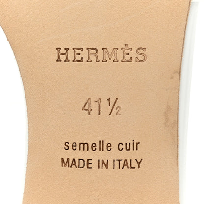 Hermes Calfskin Oasis Sandals 41.5 White 6 of 9