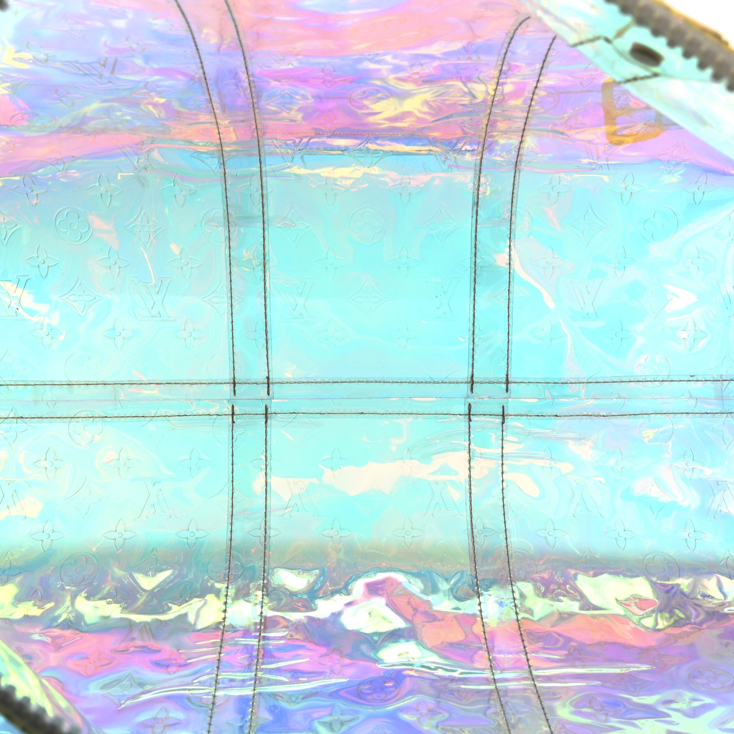 Louis Vuitton PVC Monogram Keepall Bandouliere 50 Iridescent Prism 4 of 14