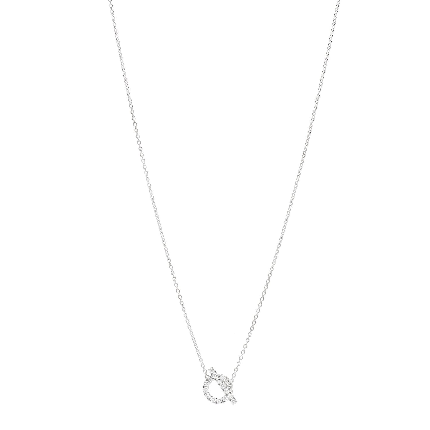 18K White Gold Diamond Finesse Pendant Necklace