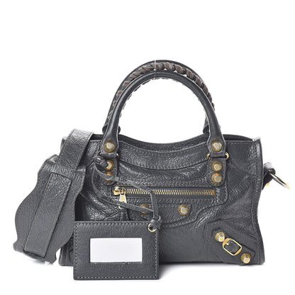 Balenciaga Agneau Giant 12 Gold Hardware Mini City Gris Fossile 1 of 10