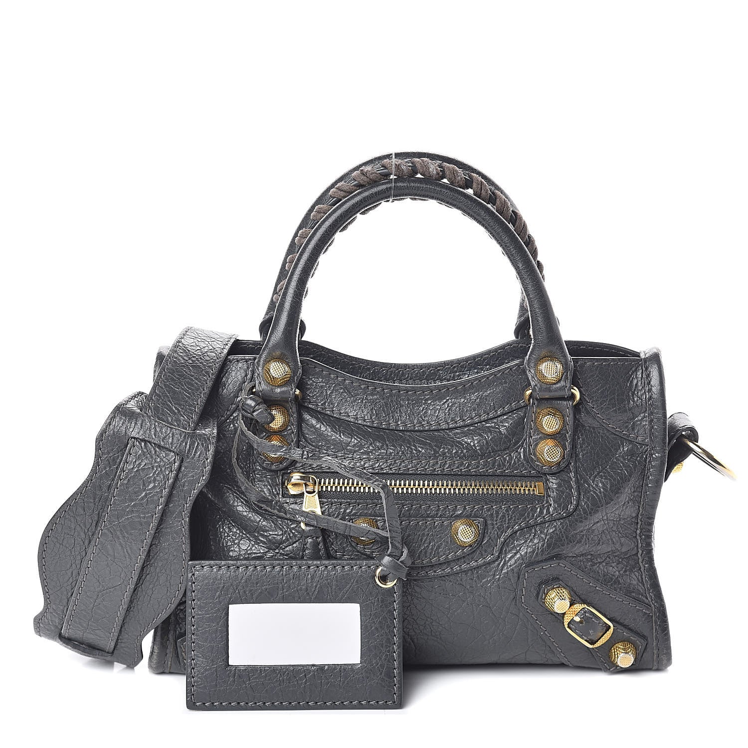 Balenciaga Agneau Giant 12 Gold Hardware Mini City Gris Fossile 1 of 10