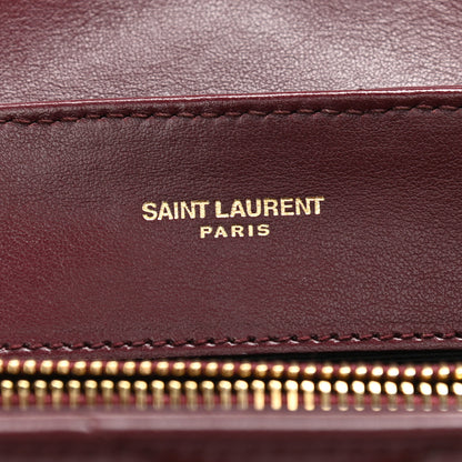 Saint Laurent Calfskin Y Quilted Monogram Small Loulou Chain Satchel Dark Legion Red 6 of 11