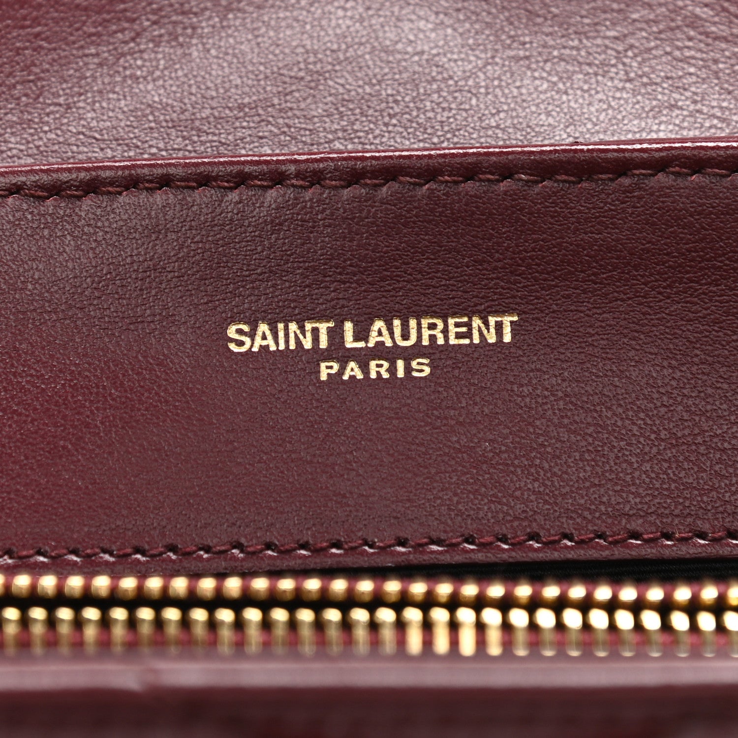 Saint Laurent Calfskin Y Quilted Monogram Small Loulou Chain Satchel Dark Legion Red 6 of 11