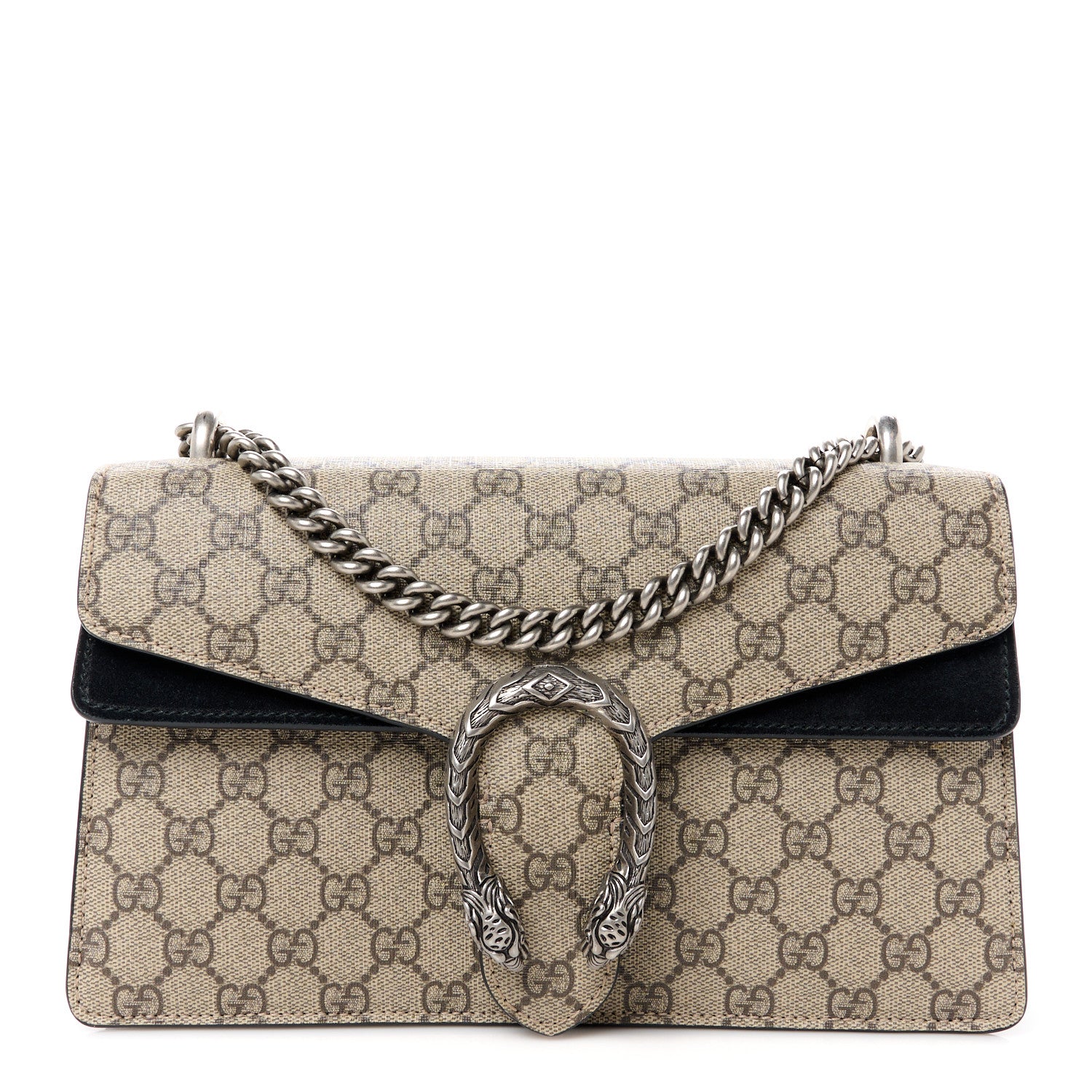 Gucci GG Supreme Monogram Small Dionysus Shoulder Bag Black 1 of 12