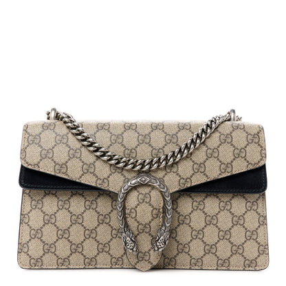 Gucci GG Supreme Monogram Small Dionysus Shoulder Bag Black 1 of 12