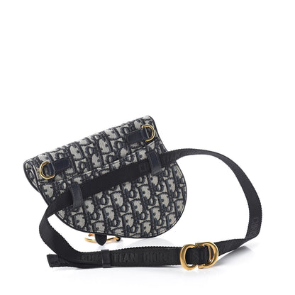 Christian Dior Oblique Saddle Belt Bag Blue 3 of 9