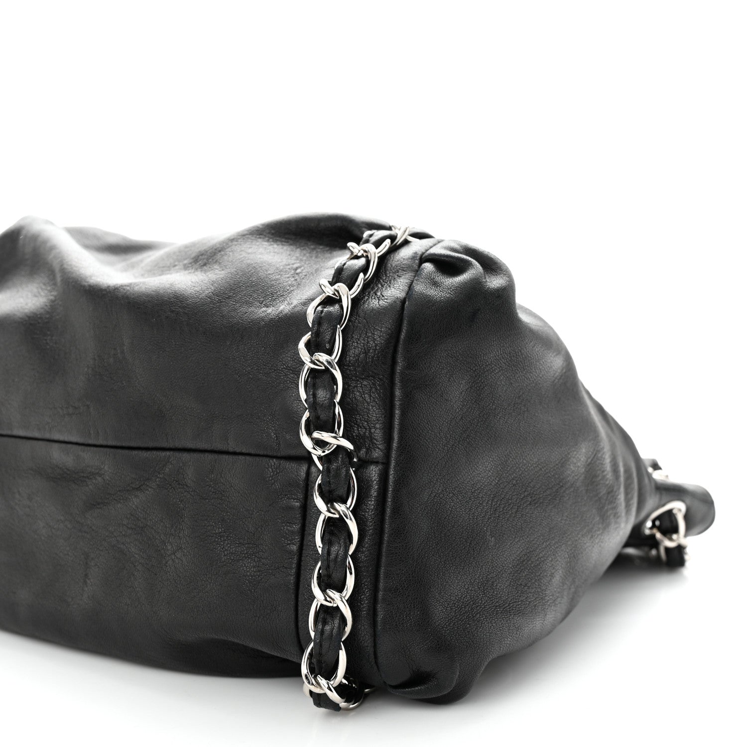 Chanel Lambskin Large Sharpei Shoulder Bag Black 10 of 11