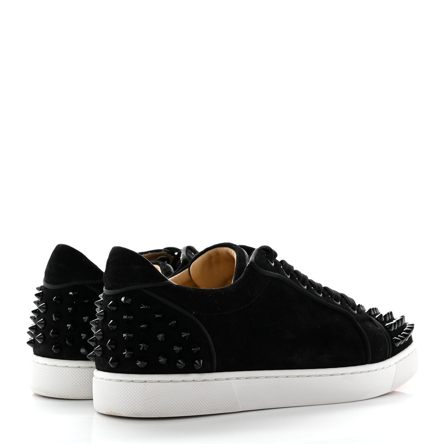 Veau Velours Spikes Womens Vieira Flat Sneakers 37 Black
