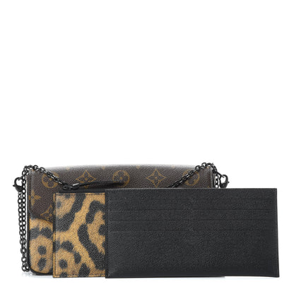 Louis Vuitton Monogram Animal Print Pochette Felicie Chain Wallet 4 of 16
