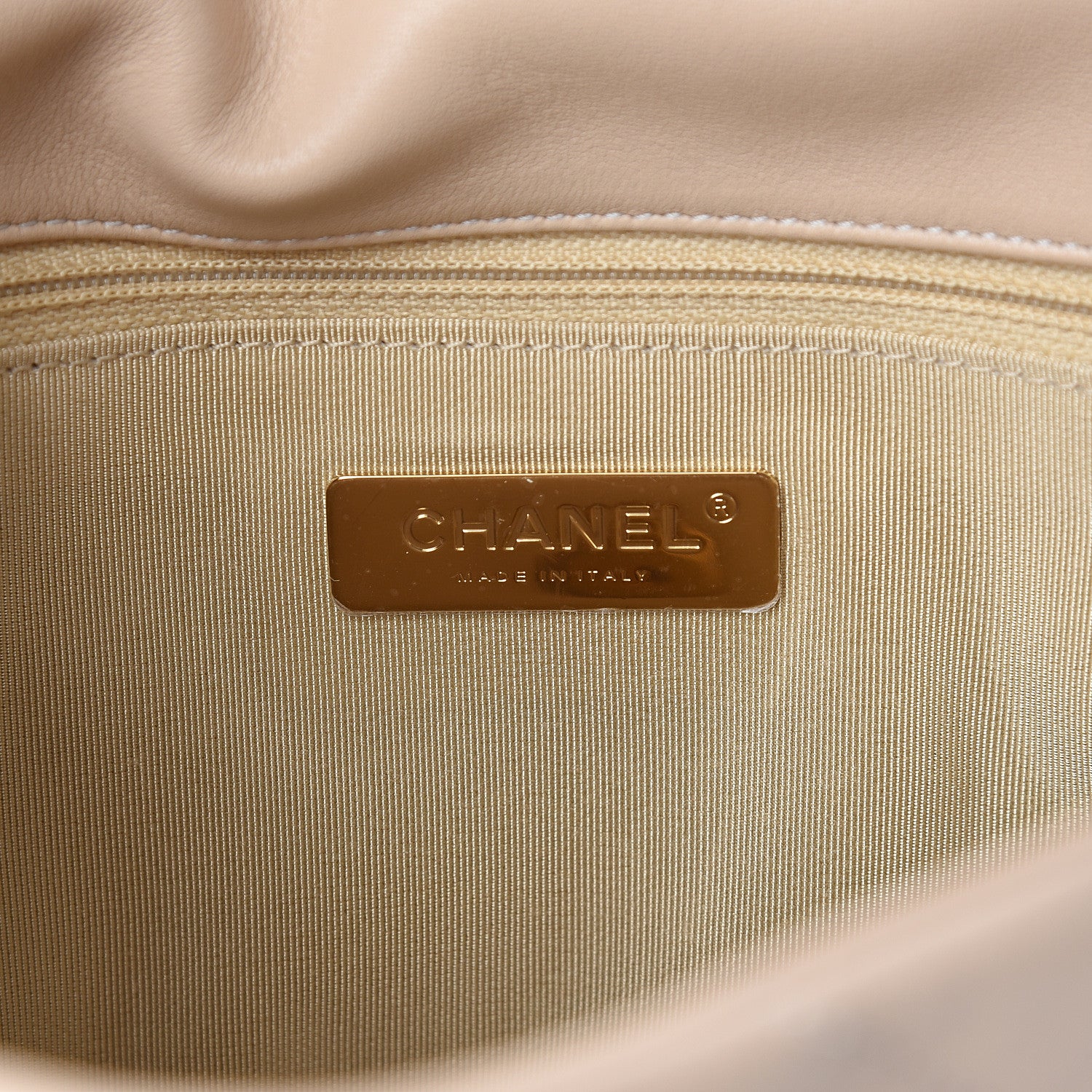 Chanel Lambskin Quilted Medium 19 Flap Beige 5 of 10