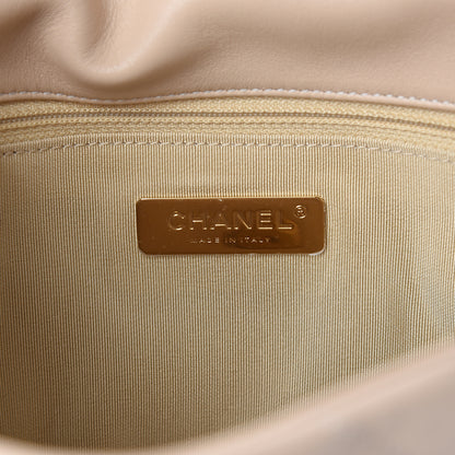 Chanel Lambskin Quilted Medium 19 Flap Beige 5 of 10