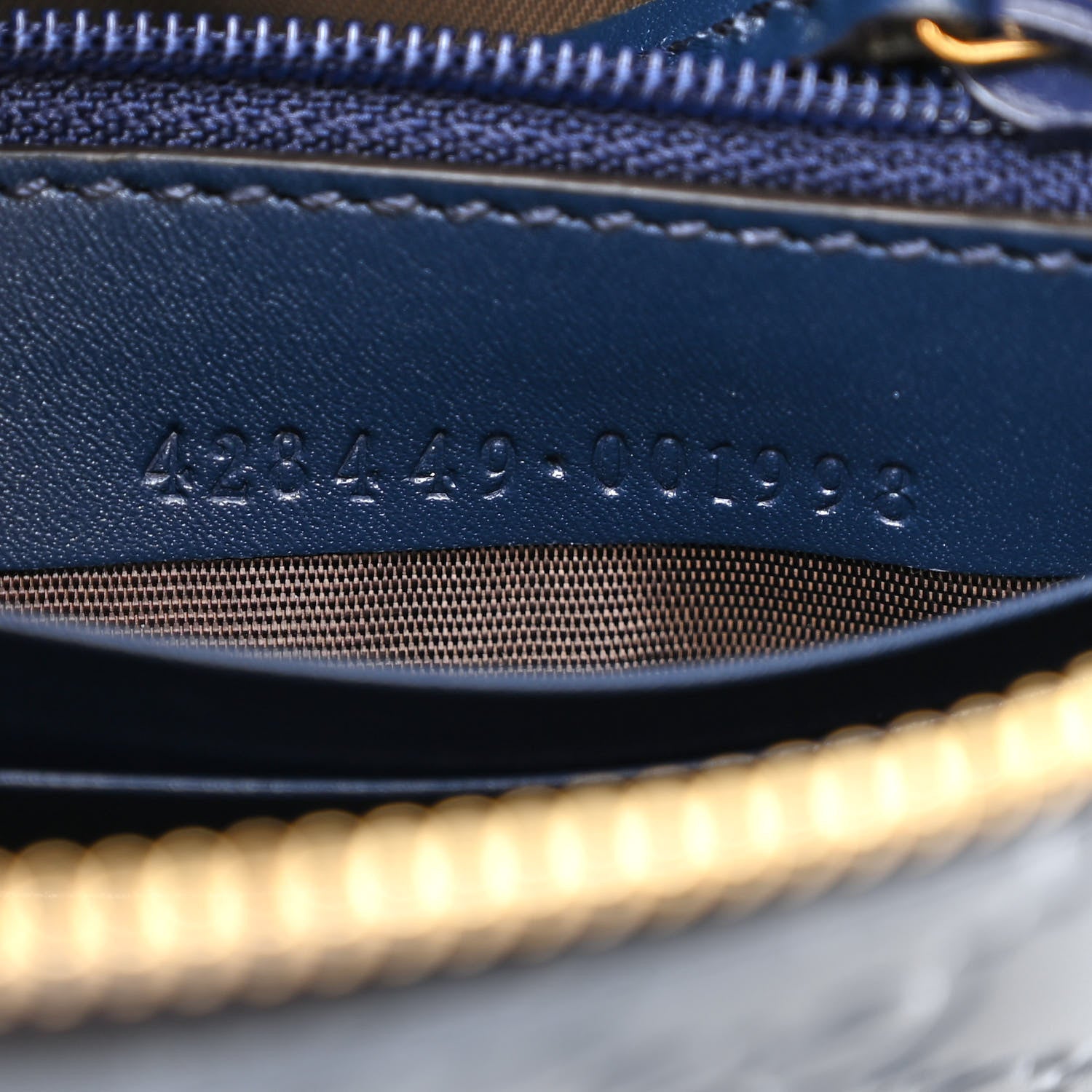 Gucci Guccissima Signature Wrist Wallet Blue Agata 6 of 11