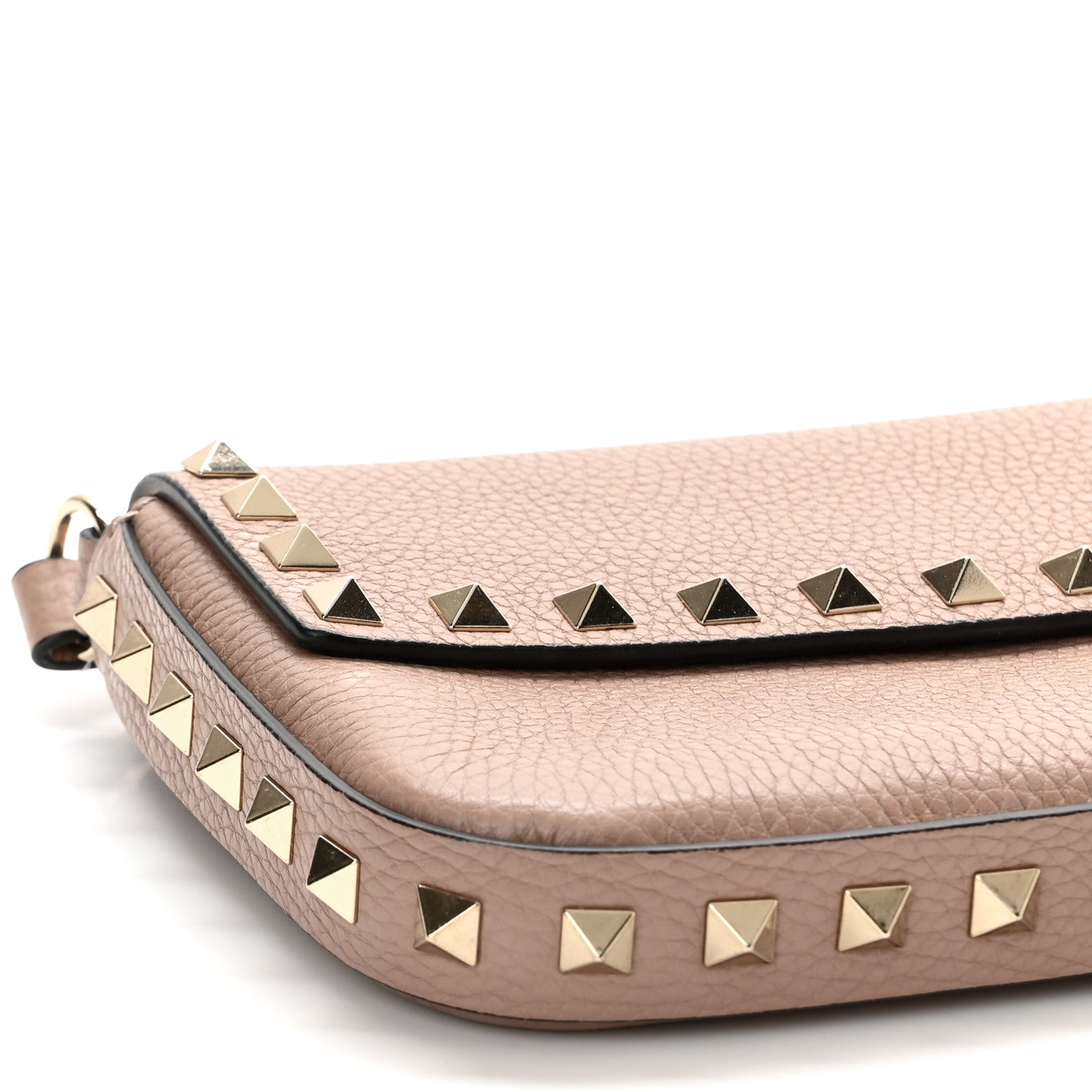 Valentino Garavani Grainy Calfskin Rockstud Crossbody Pouch Poudre 8 of 9
