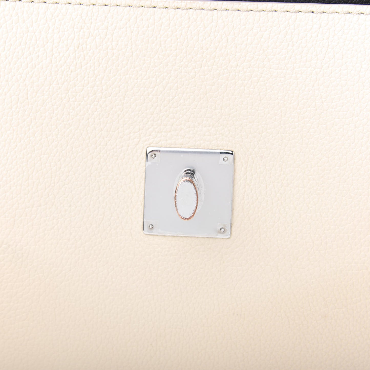 Soft Calfskin My Lockme Top Handle Vanille Black