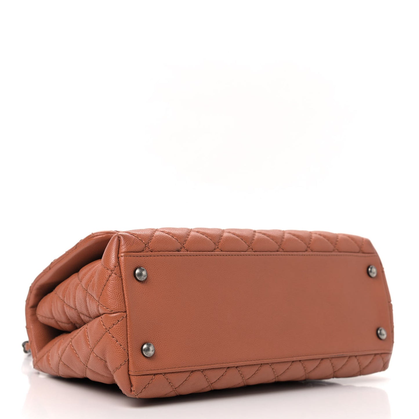 Caviar Quilted Small Coco Handle Flap Camel