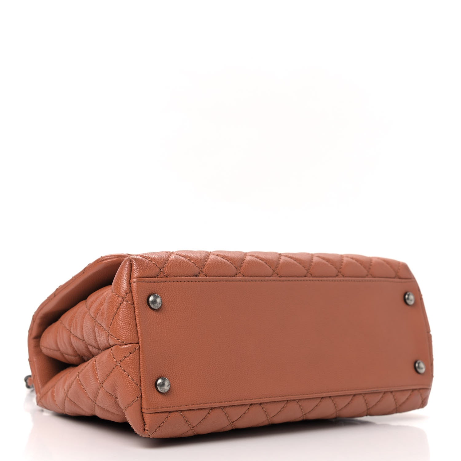 Chanel Caviar Quilted Small Coco Handle Flap Camel 4 of 9