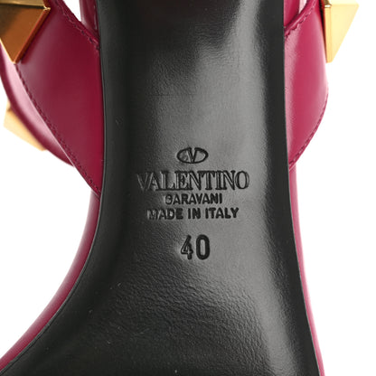 Valentino Garavani Calfskin Roman Stud 60mm Sandals 40 Blossom 8 of 12