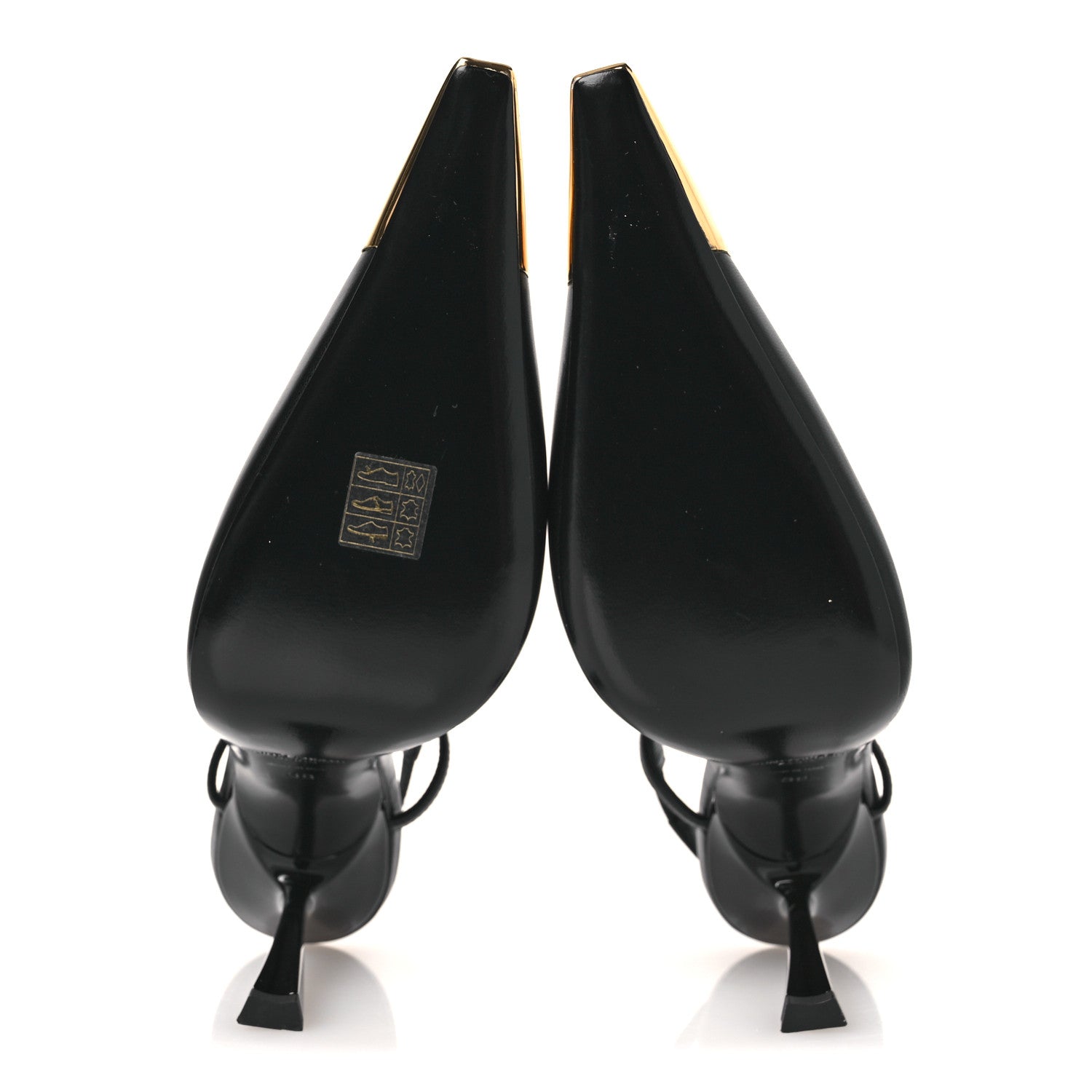 Saint Laurent Smooth Calfskin Jeanne 110 Slingback Pumps 38 Black 7 of 11