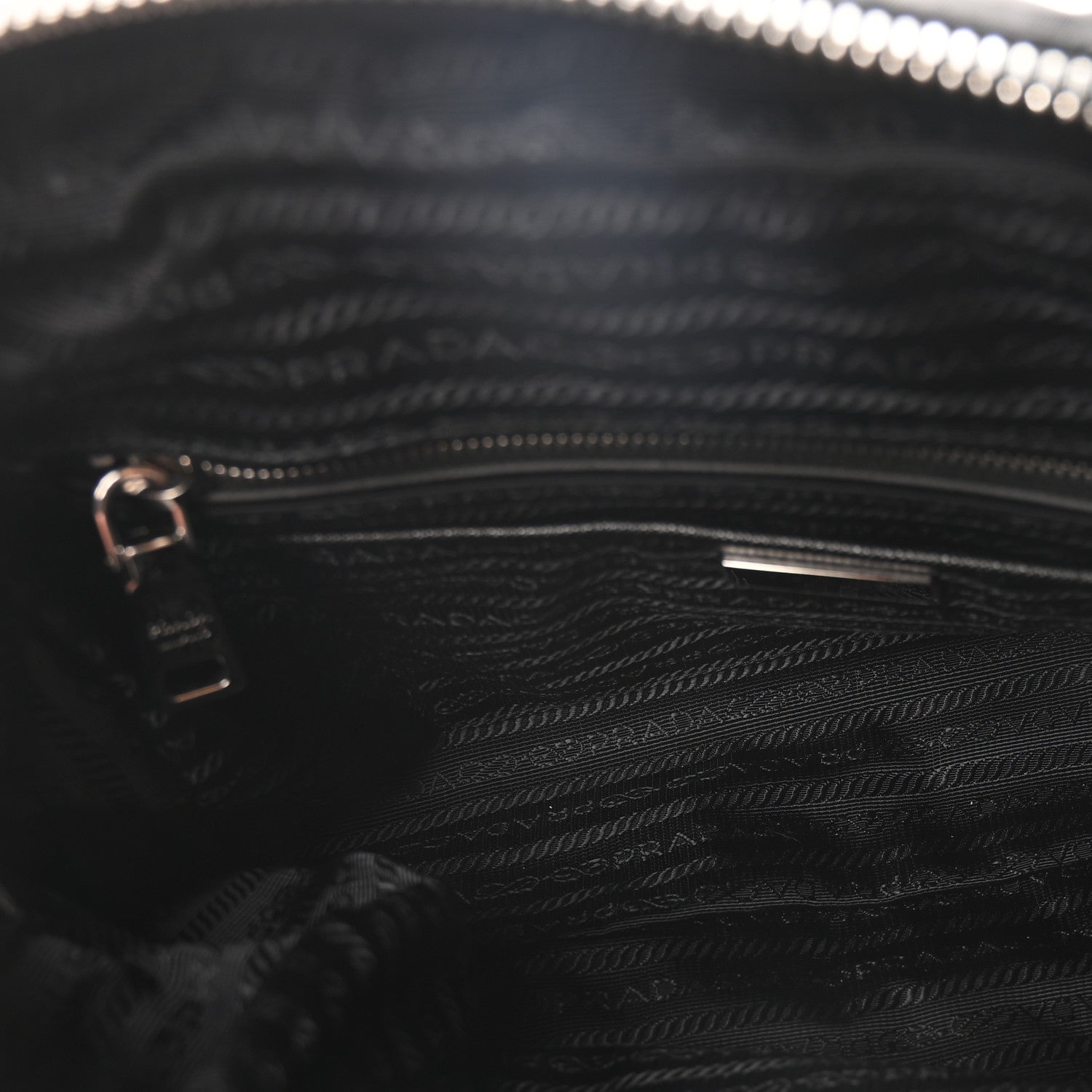 Prada Nylon Tessuto Impuntu Quilted Shoulder Bag Black 5 of 9