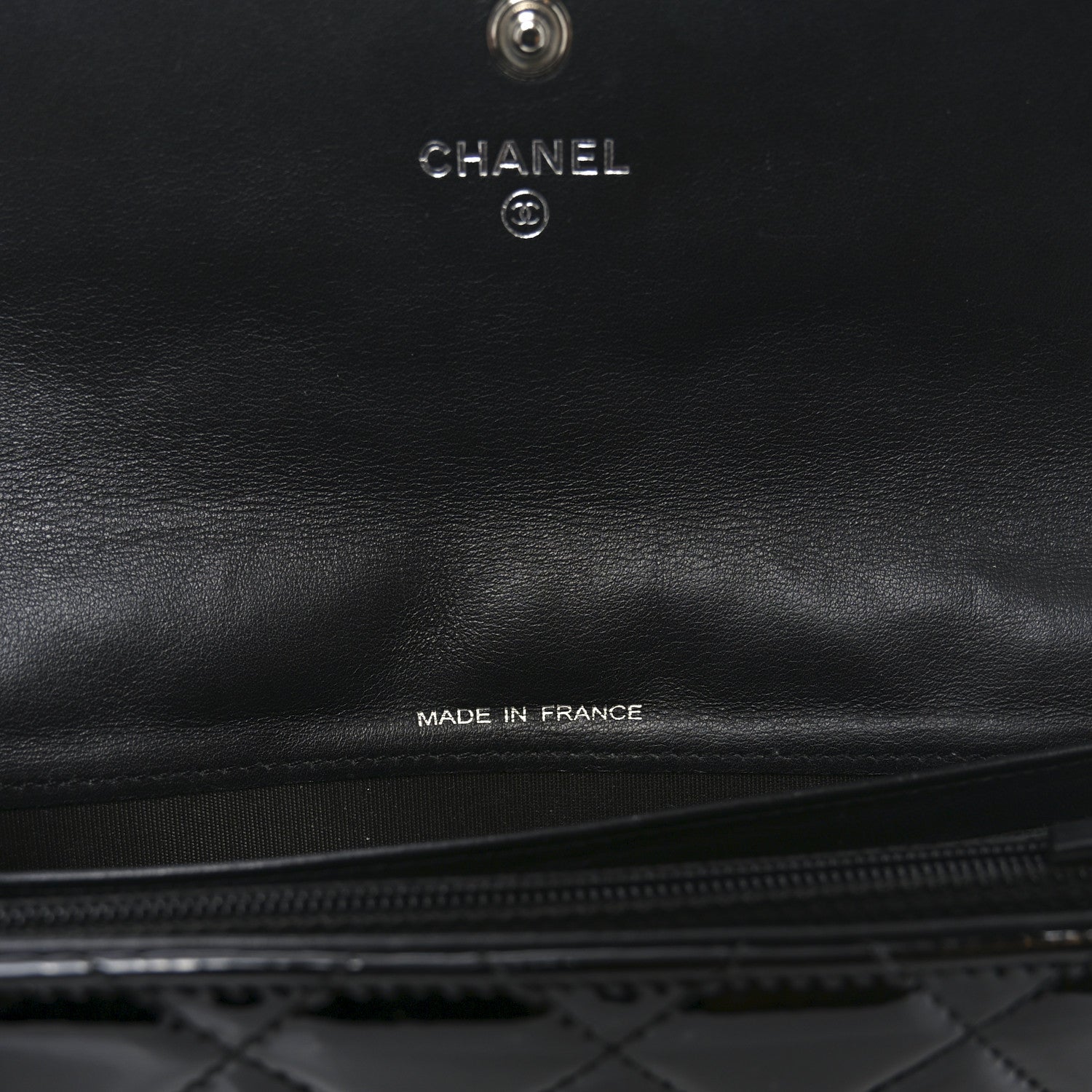 Chanel Patent Quilted Large Brilliant Flap Wallet Black 6 of 10