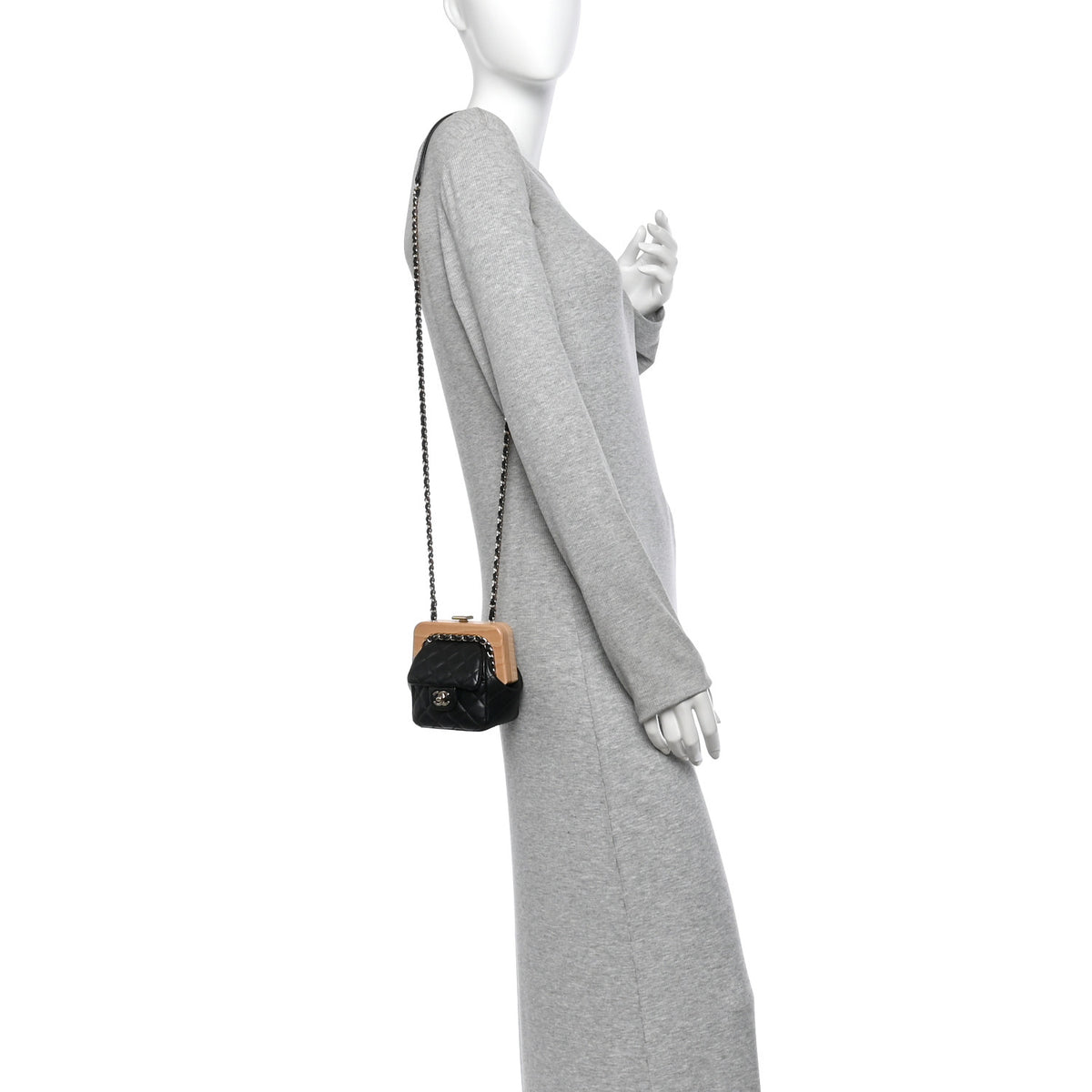 Lambskin Quilted Hollywood Clutch Black
