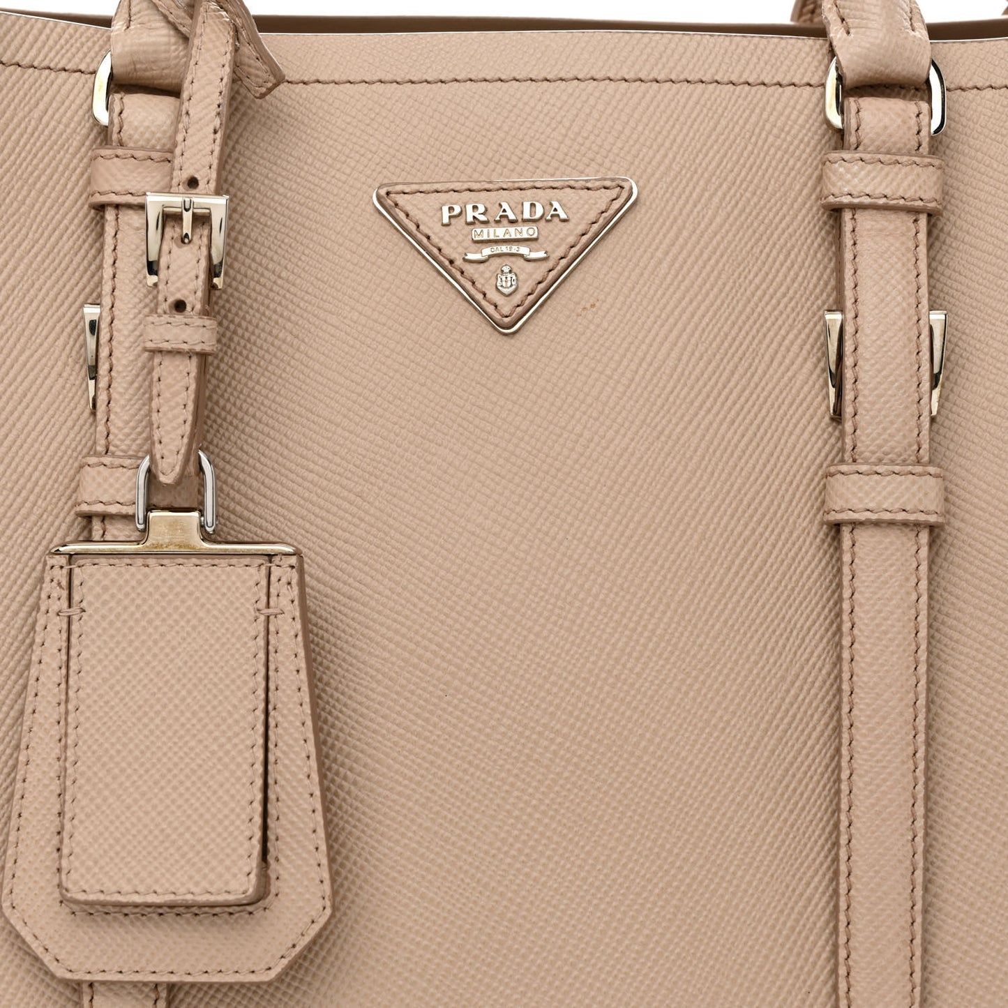 Saffiano Cuir Medium Double Handle Tote Cammeo