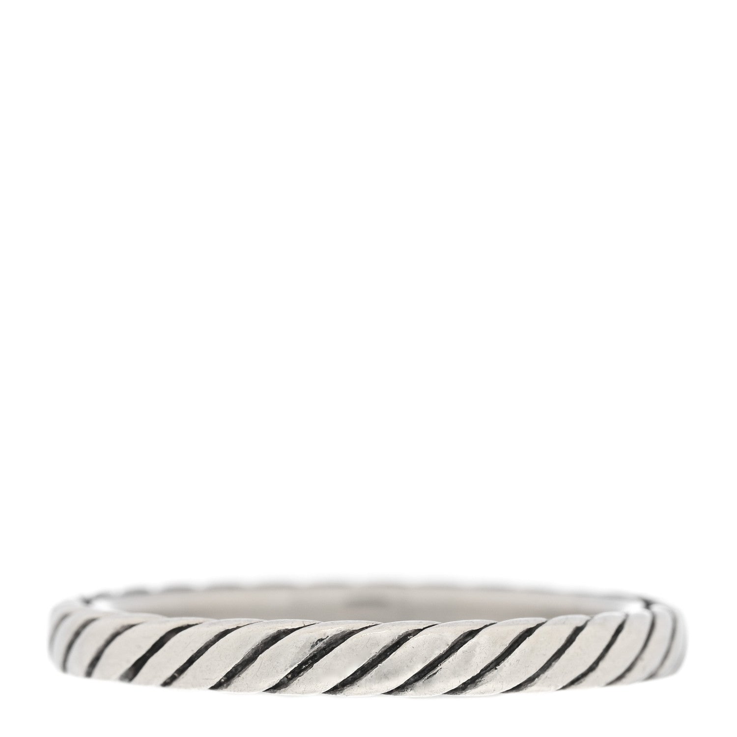 David Yurman Sterling Silver Stackable Cable Ring 54 7 1 of 4