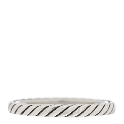 David Yurman Sterling Silver Stackable Cable Ring 54 7 1 of 4
