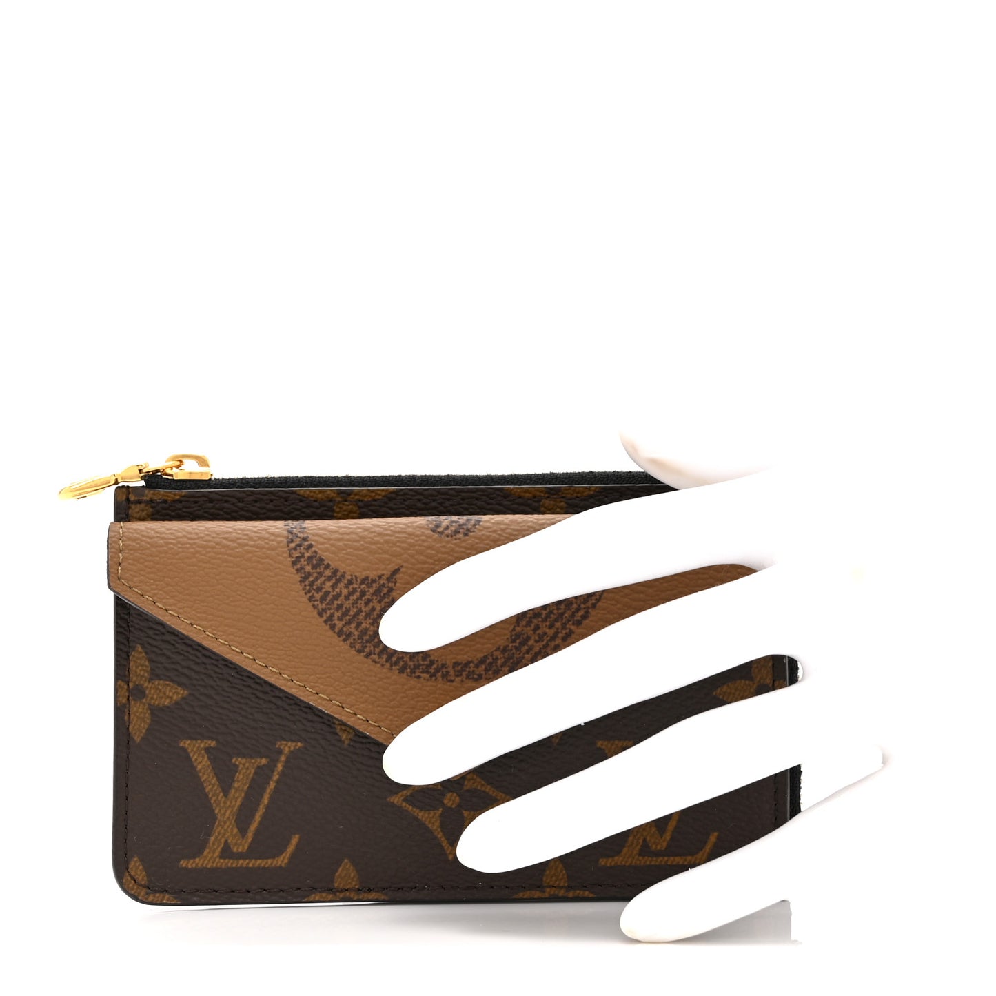 Reverse Monogram Recto Verso Card Holder Brown