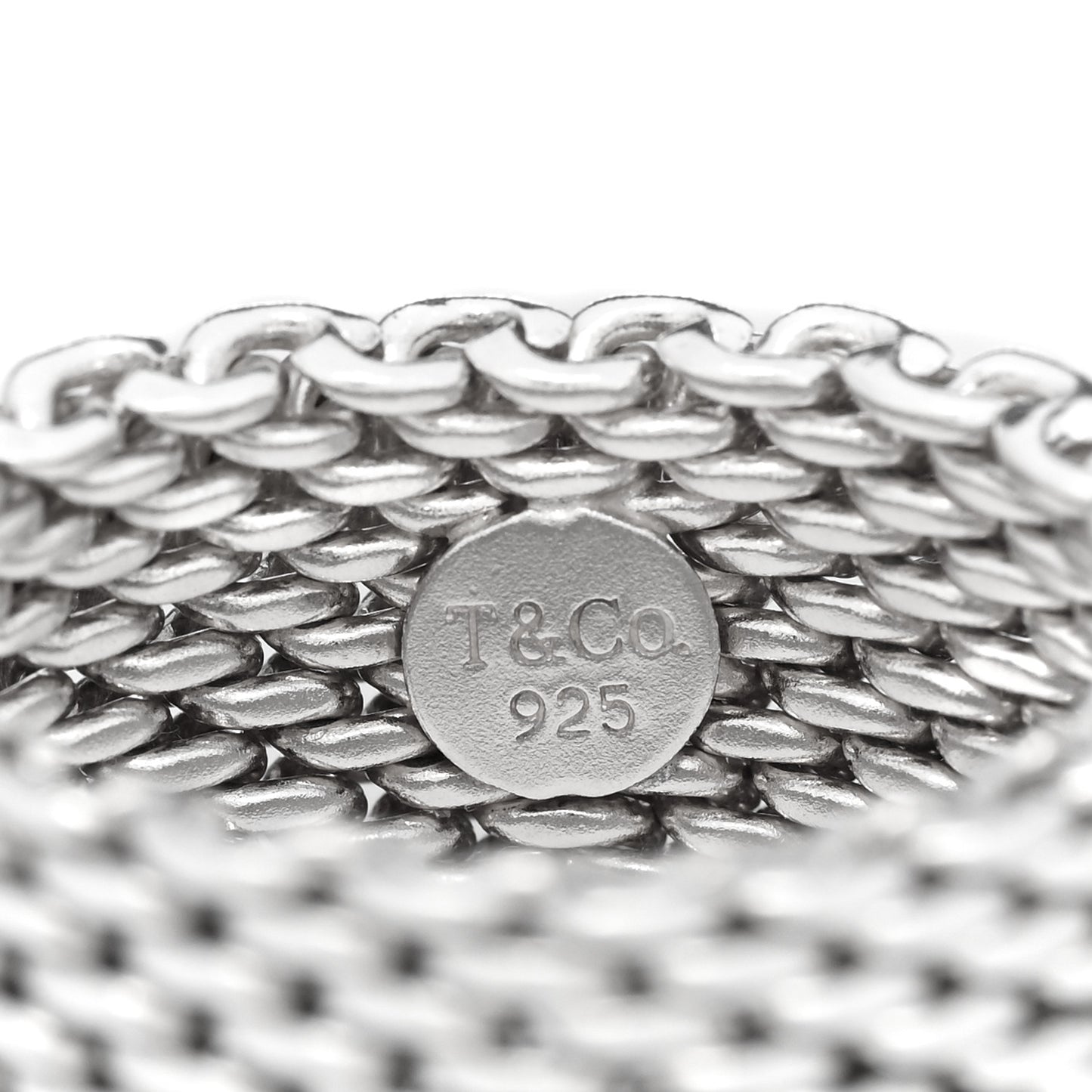 Sterling Silver Somerset Mesh Ring 53 6.25