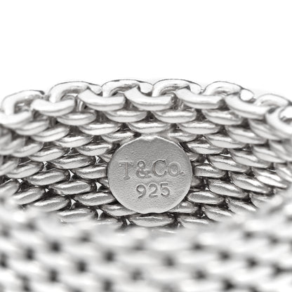 Tiffany Sterling Silver Somerset Mesh Ring 53 6.25 4 of 4