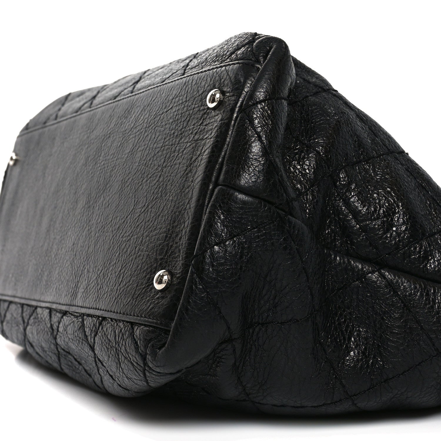 Chanel Glazed Calfskin Large On The Road Tote Black 1865275