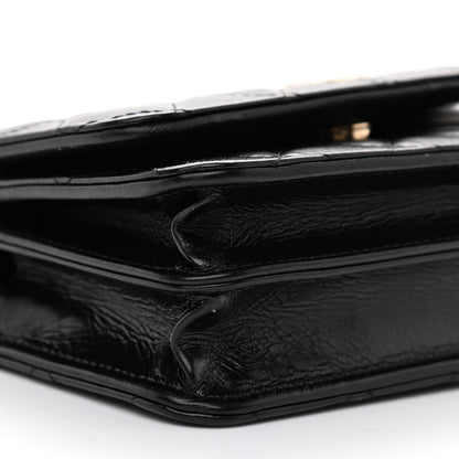 Chanel Calfskin Quilted Mini Maxi Pearls Wallet On Chain WOC Black 9 of 11