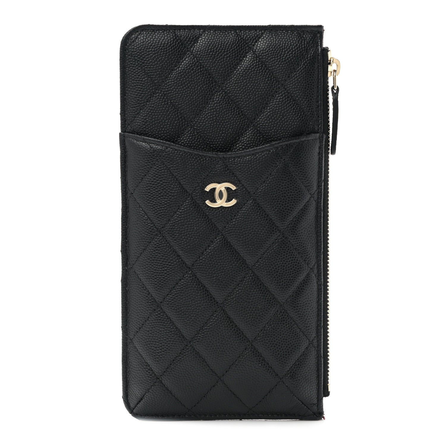 Chanel Caviar Quilted Classic Flat Wallet Pouch Black 1 of 7
