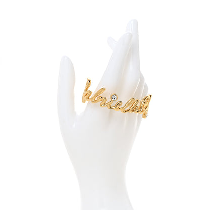 Chanel Metal Crystal Gabrielle Chanel Bracelet S Gold 2 of 6