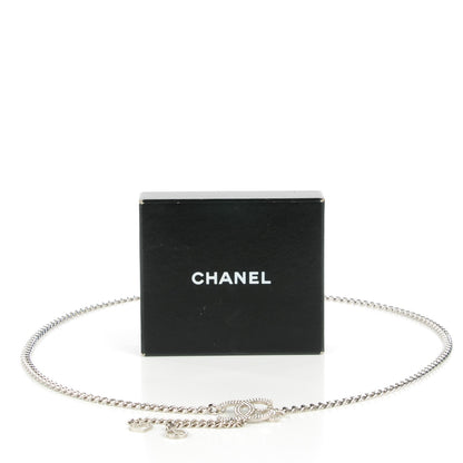 Chanel Crystal CC Charm Chain Belt Silver 4 of 7