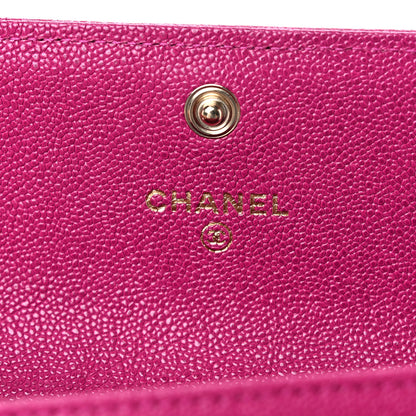 Chanel Caviar Quilted Boy Flap Card Holder Fuchsia 6 of 11