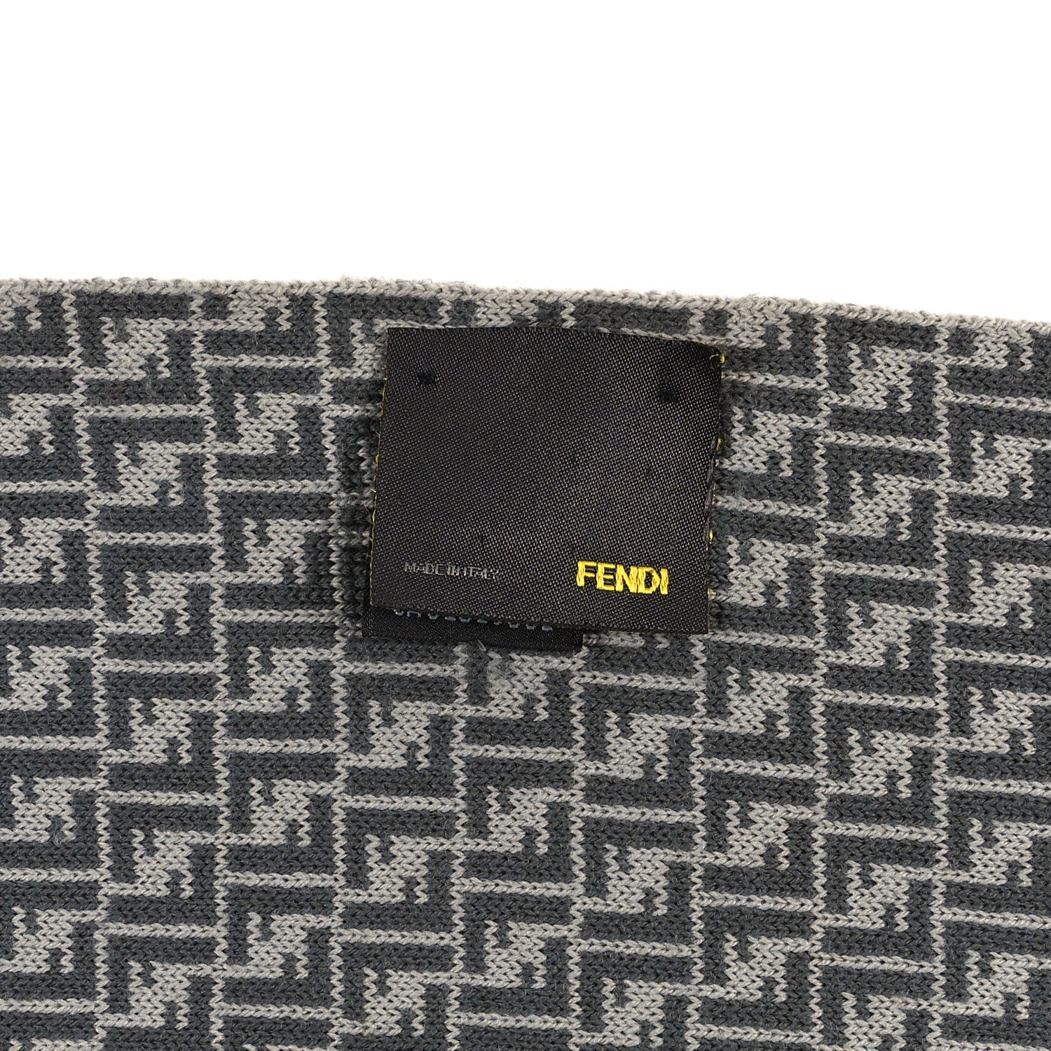 Fendi Wool FF Scarf White Grey 3 of 3