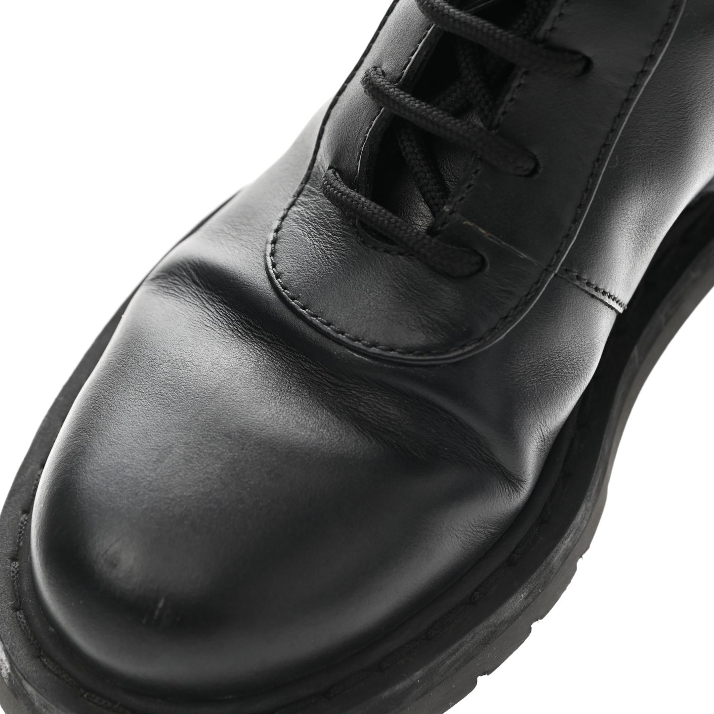 Calfskin Rockstud 20mm Combat Boots 36 Black