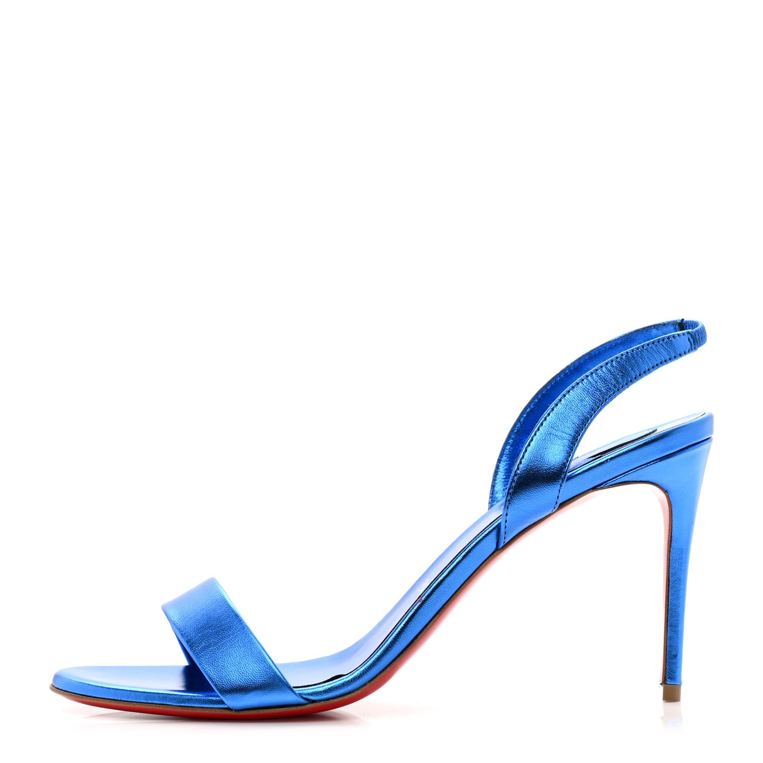 Christian Louboutin Kid Laminato O Marylin 85 Slingback Sandal Heels 39.5 Alize 1 of 8