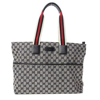 Gucci Monogram Web Large Diaper Tote Navy 1 of 13