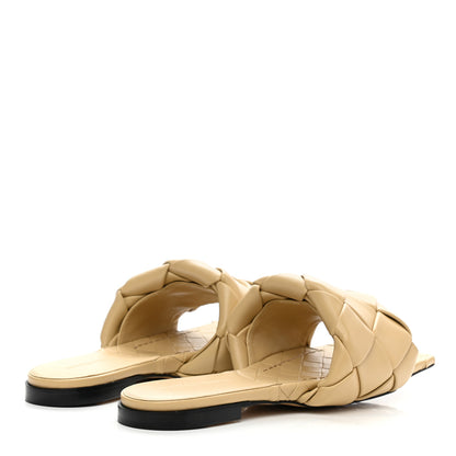Bottega Veneta Nappa Maxi Intrecciato Lido Flat Sandals 38.5 Cane Sugar 4 of 8