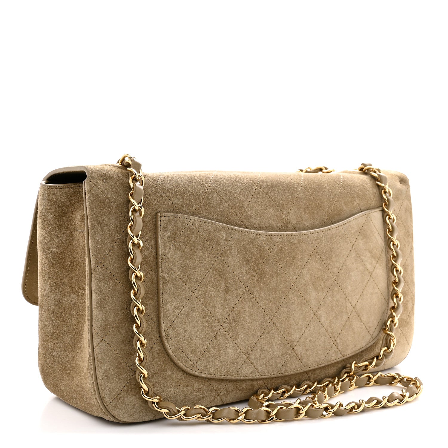 Chanel Suede Calfskin Small Souplissimo Maxi Flap Dark Beige 3 of 11