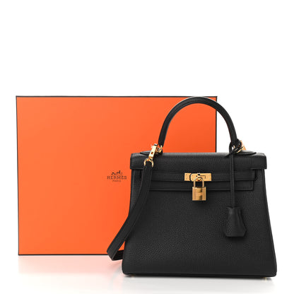 Hermes Togo Kelly Retourne 25 Black 11 of 11