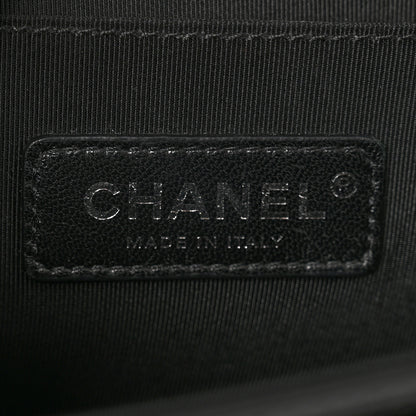 Chanel Patent Glitter PVC Chevron Quilted Medium Boy Flap Black Silver 7 of 10