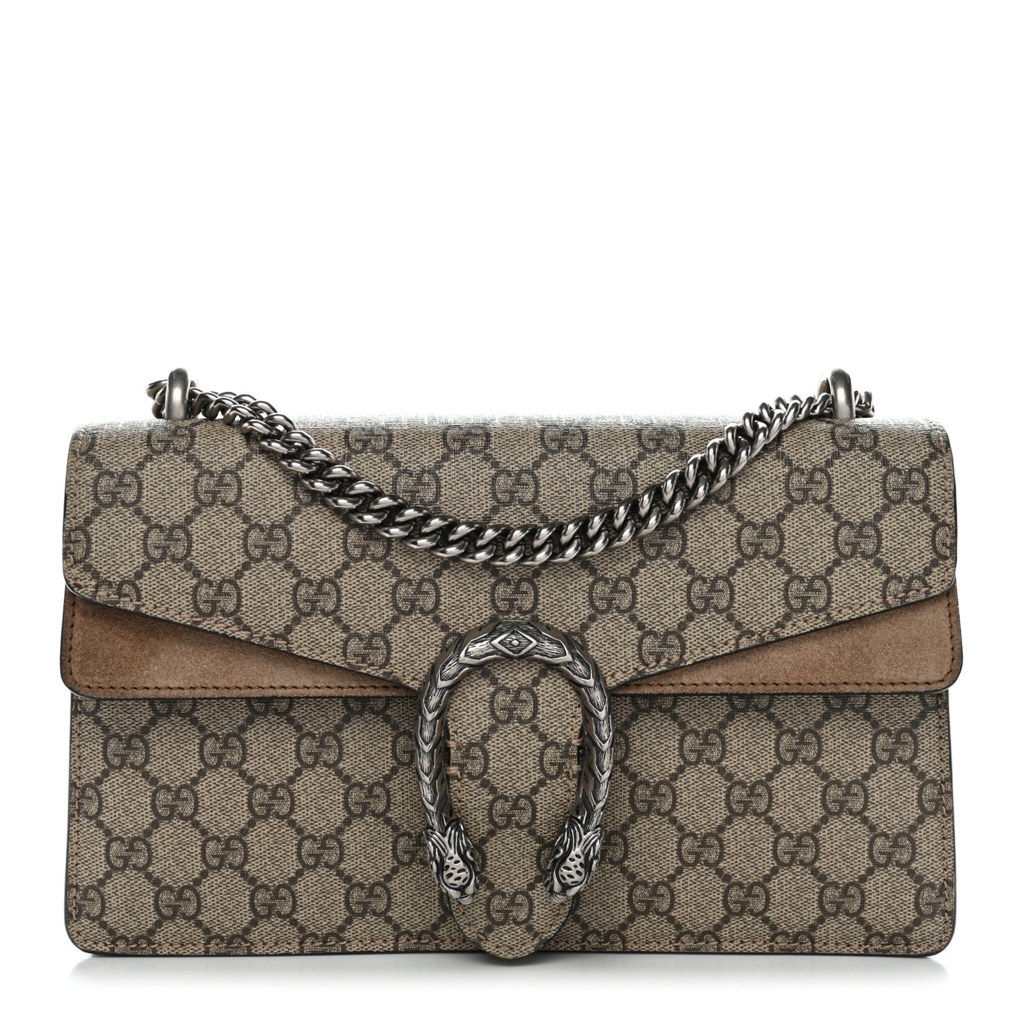 GG Supreme Monogram Small Dionysus Shoulder Bag Taupe