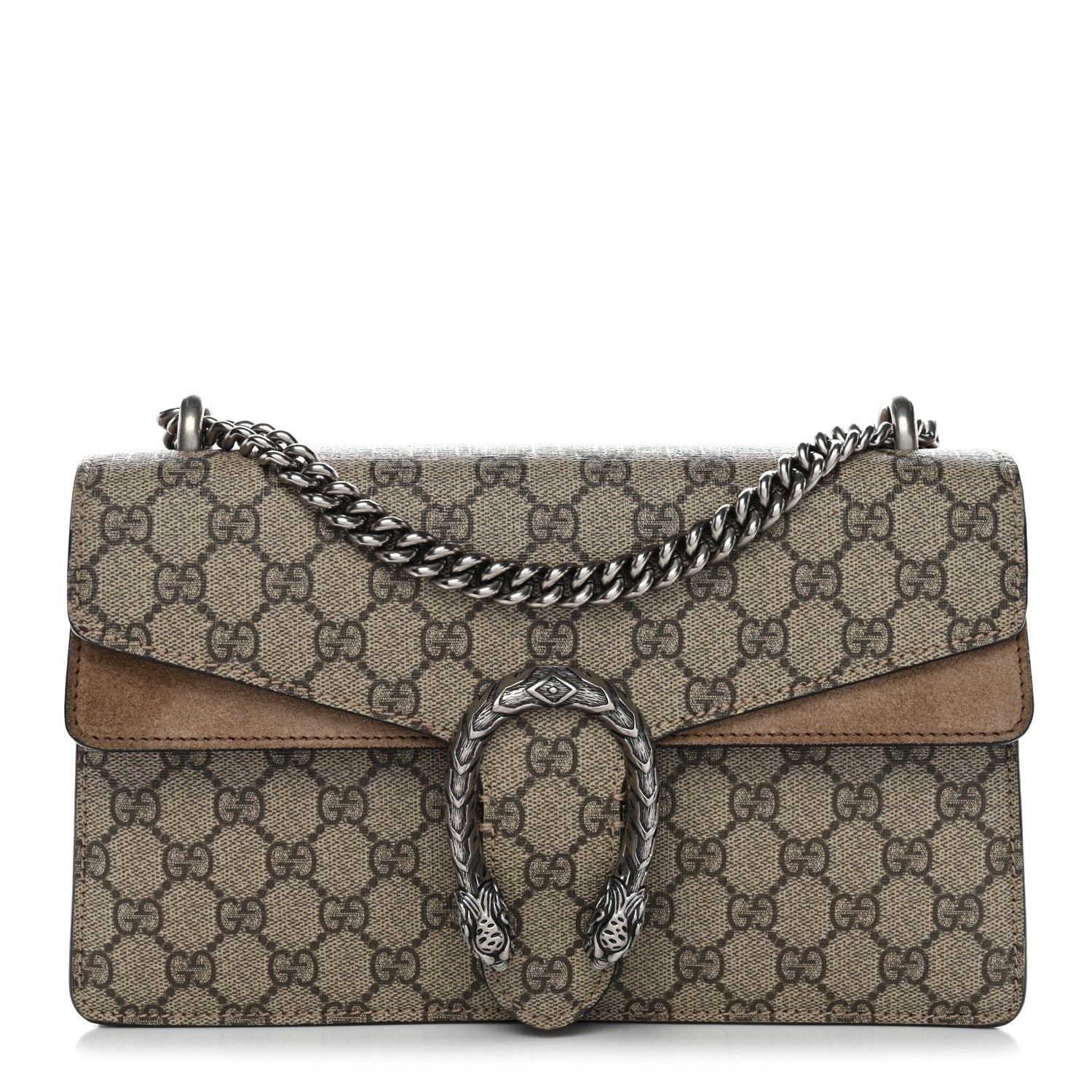 Gucci GG Supreme Monogram Small Dionysus Shoulder Bag Taupe 1 of 11